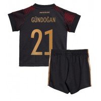 Camiseta Alemania Ilkay Gundogan #21 Visitante Equipación para niños Mundial 2022 manga corta (+ pantalones cortos)